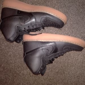 Black/Gum Air Force 1's